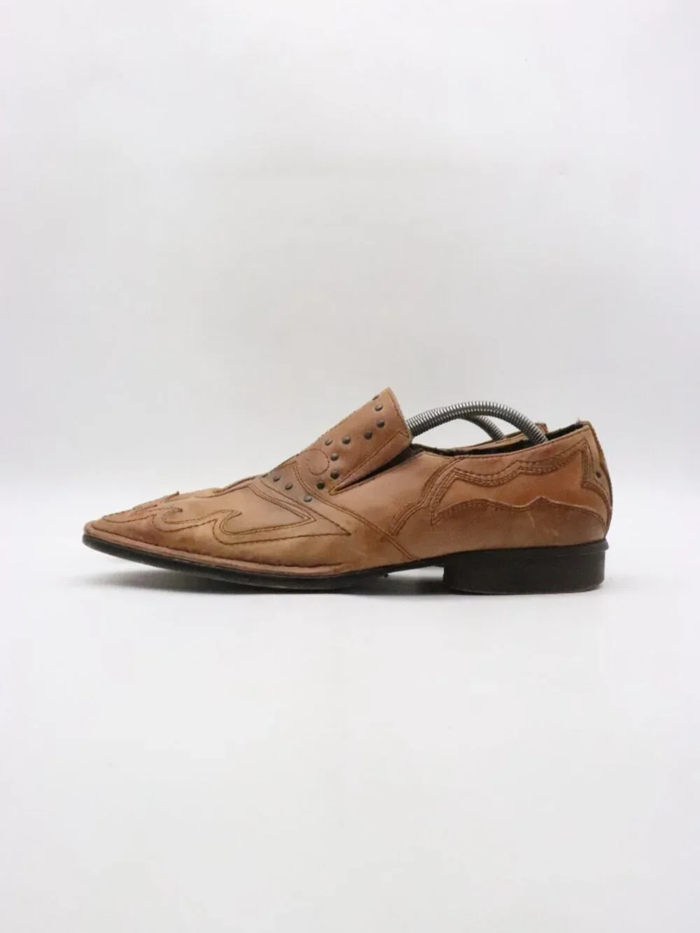 Lounge By Mark Nason U Rock Men's Size 10.5 Square Toe Loafers Brown Leather